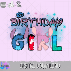 stitch birthday png-digital download-