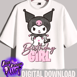 kuromi birthday png- digital download
