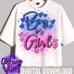 girl or boy png- gender reveal png- digital download