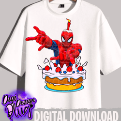 spidey birthday png- spiderman png- digital download
