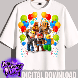 roblox birthday png- digital download