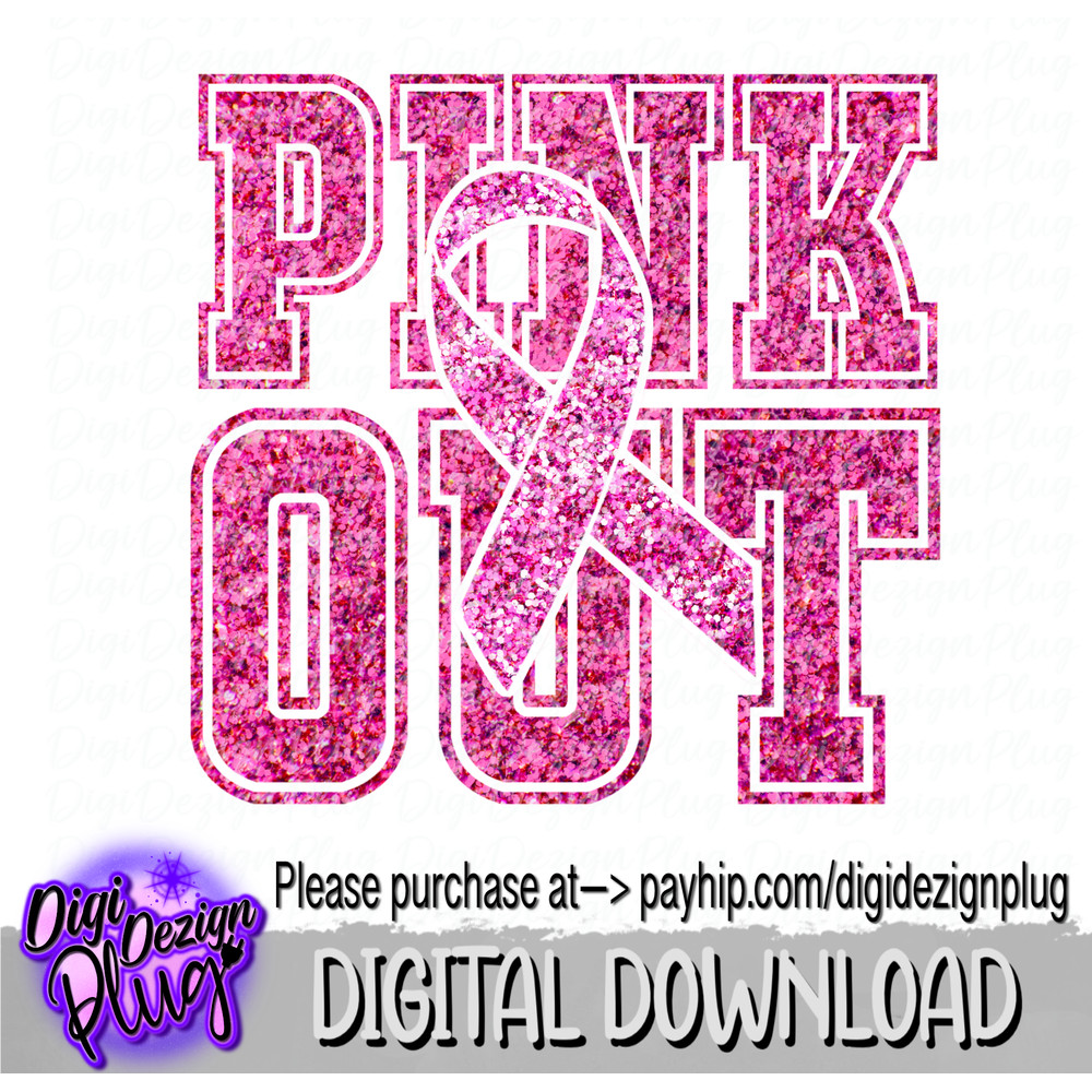 Pink Out Png  Breast Cancer Awareness Png Pink Png Digital Download 0
