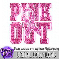 pink out png - breast cancer awareness png- pink png- digital download