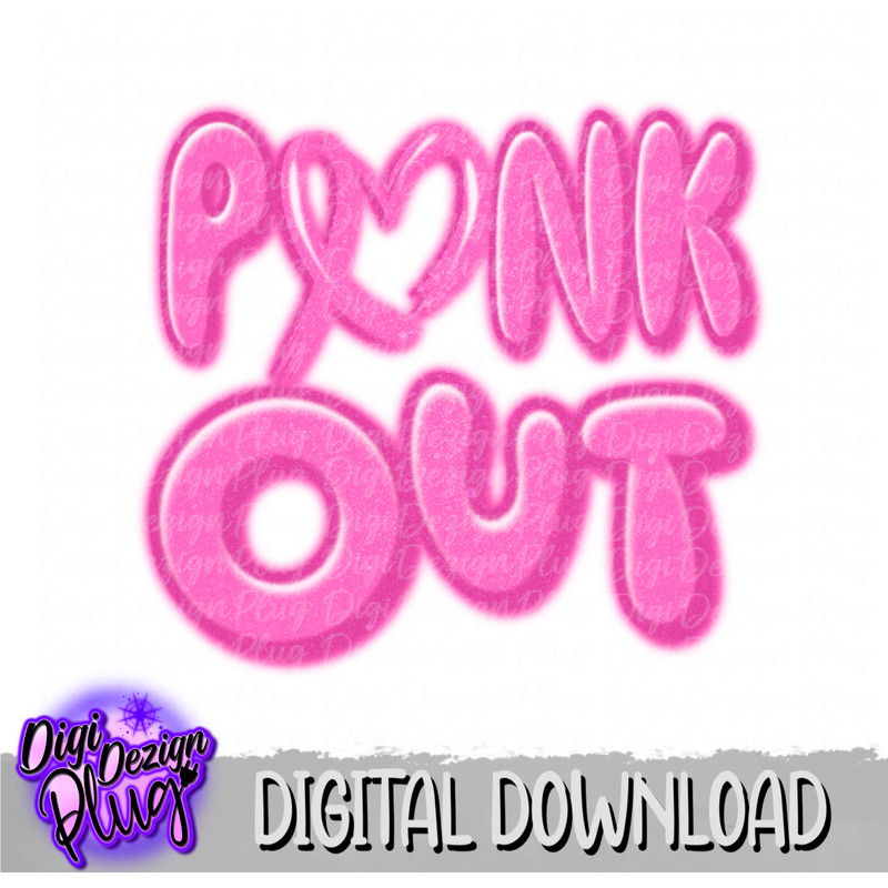 Pink Out Airbrush Png Pink Out Breast Cancer Awareness 0