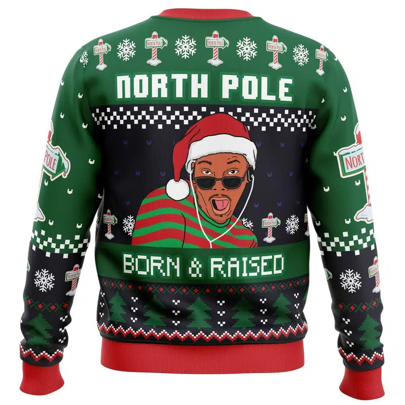 Born and Raised Fresh Prince of Bel-Air Ugly Hoodie 3D Zip Hoodie 3D Ugly Christmas Sweater 3D Fleece Hoodie