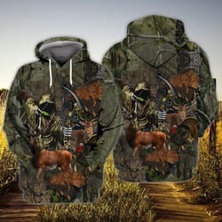 hunting 3d all over printed shirts