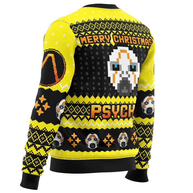Merry Christmas Psychos Borderlands All Over Print Ugly Hoodie 3D Zip Hoodie 3D Ugly Christmas Sweater 3D Fleece Hoodie