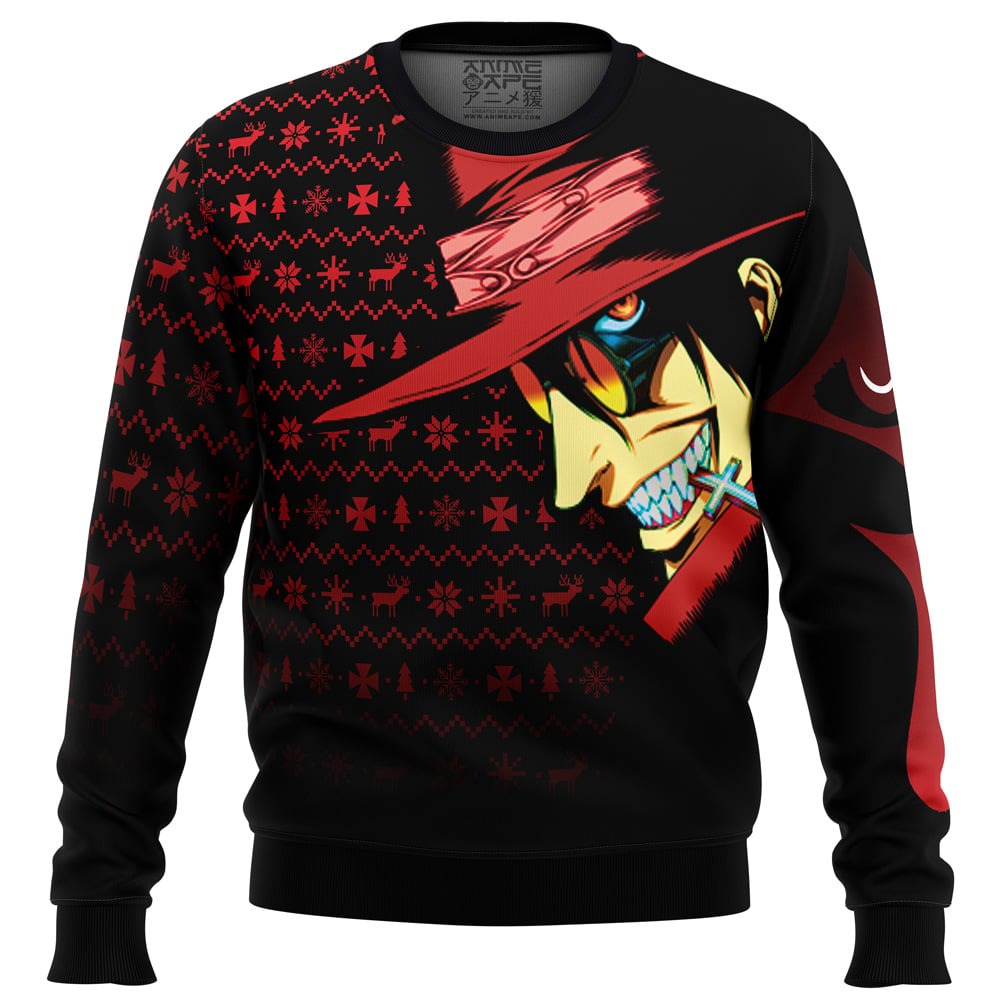 Dark Fanstasy Alucard Hellsing All Over Print Ugly Hoodie 3D Zip Hoodie 3D Ugly Christmas Sweater 3D Fleece Hoodie