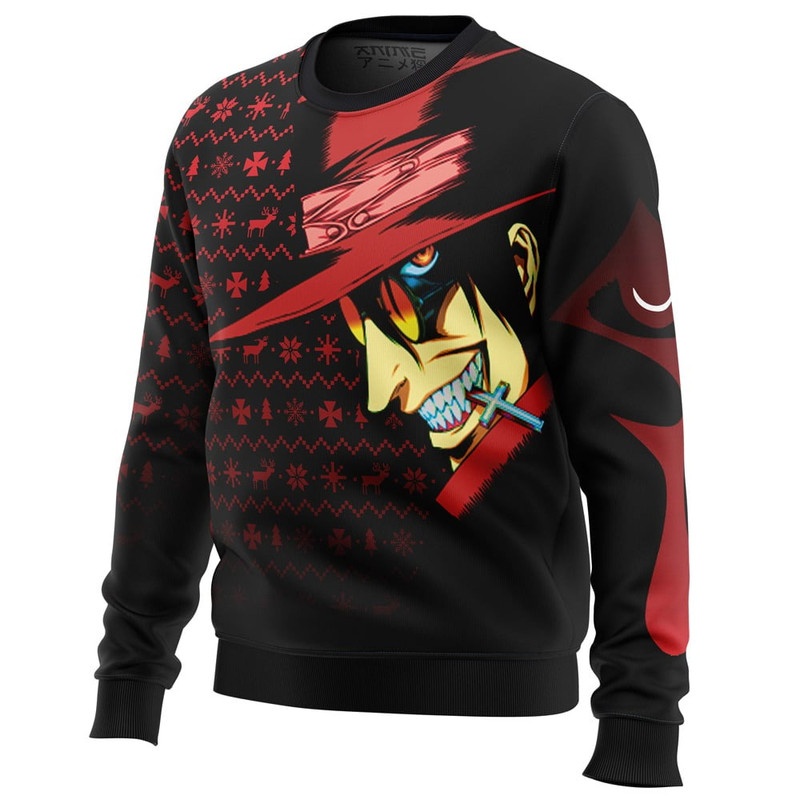 Dark Fanstasy Alucard Hellsing All Over Print Ugly Hoodie 3D Zip Hoodie 3D Ugly Christmas Sweater 3D Fleece Hoodie