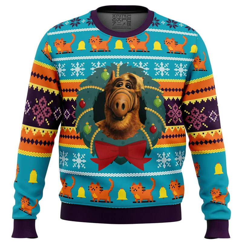 Alf All Over Print Ugly Hoodie 3D Zip Hoodie 3D Ugly Christmas Sweater 3D Fleece Hoodie