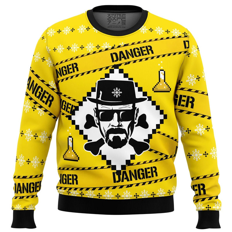 Heisenberg Breaking Bad Christmas All Over Print Ugly Hoodie 3D Zip Hoodie 3D Ugly Christmas Sweater 3D Fleece Hoodie