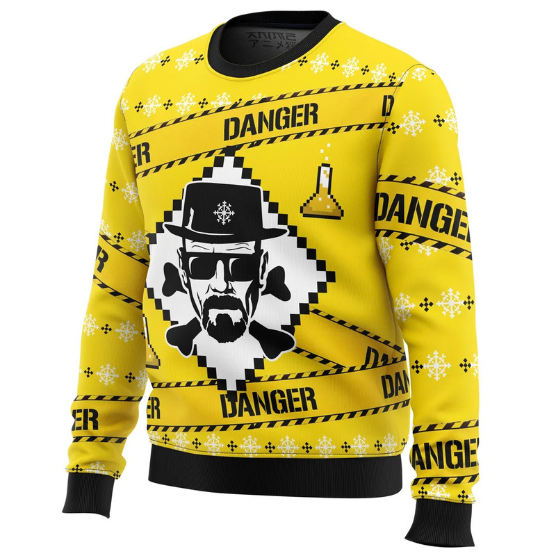 Heisenberg Breaking Bad Christmas All Over Print Ugly Hoodie 3D Zip Hoodie 3D Ugly Christmas Sweater 3D Fleece Hoodie