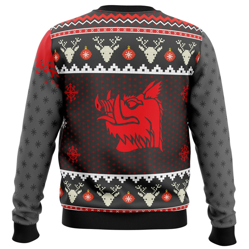 Merry Xmas and Happy Ni Year Monty Python Ugly Hoodie 3D Zip Hoodie 3D Ugly Christmas Sweater 3D Fleece Hoodie