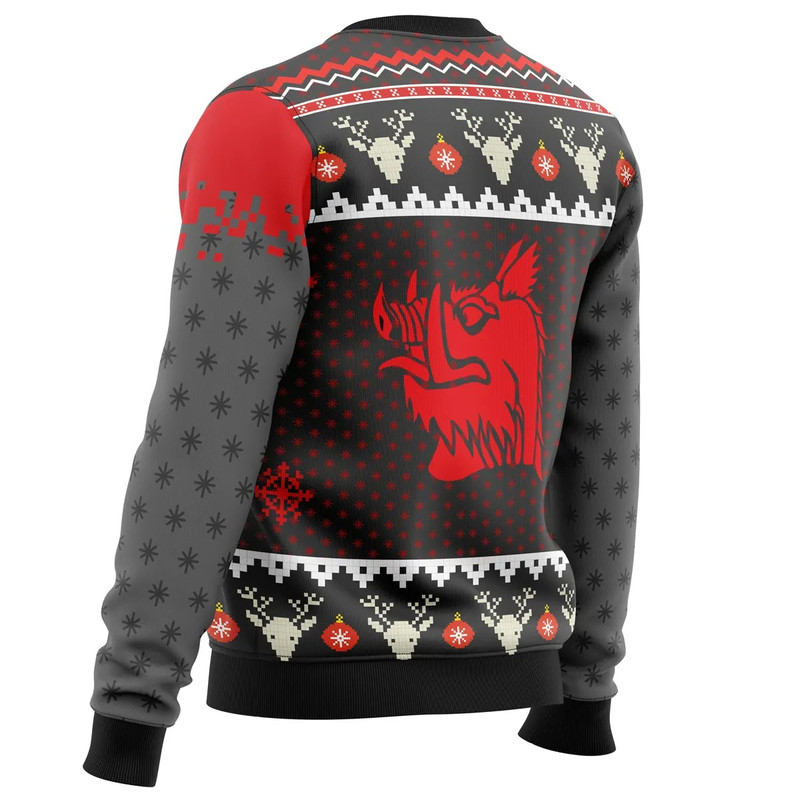Merry Xmas and Happy Ni Year Monty Python Ugly Hoodie 3D Zip Hoodie 3D Ugly Christmas Sweater 3D Fleece Hoodie