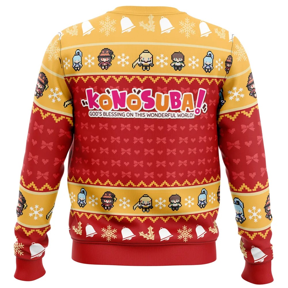 Wonderful Christmas Konosuba All Over Print Ugly Hoodie 3D Zip Hoodie 3D Ugly Christmas Sweater 3D Fleece Hoodie