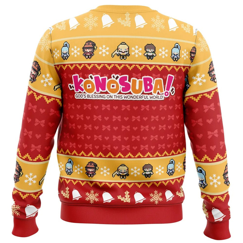 Wonderful Christmas Konosuba All Over Print Ugly Hoodie 3D Zip Hoodie 3D Ugly Christmas Sweater 3D Fleece Hoodie