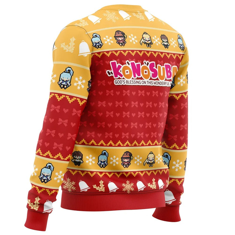 Wonderful Christmas Konosuba All Over Print Ugly Hoodie 3D Zip Hoodie 3D Ugly Christmas Sweater 3D Fleece Hoodie