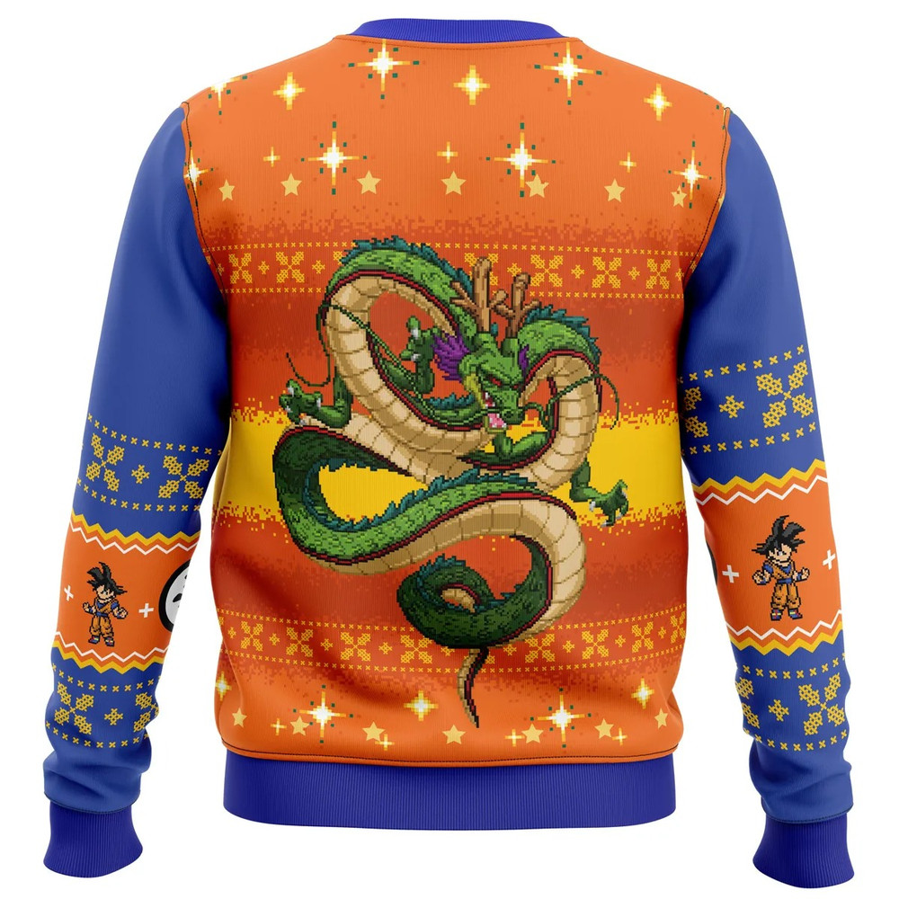 Dragon Ball Z Goku Christmas All Over Print Ugly Hoodie 3D Zip Hoodie 3D Ugly Christmas Sweater 3D Fleece Hoodie