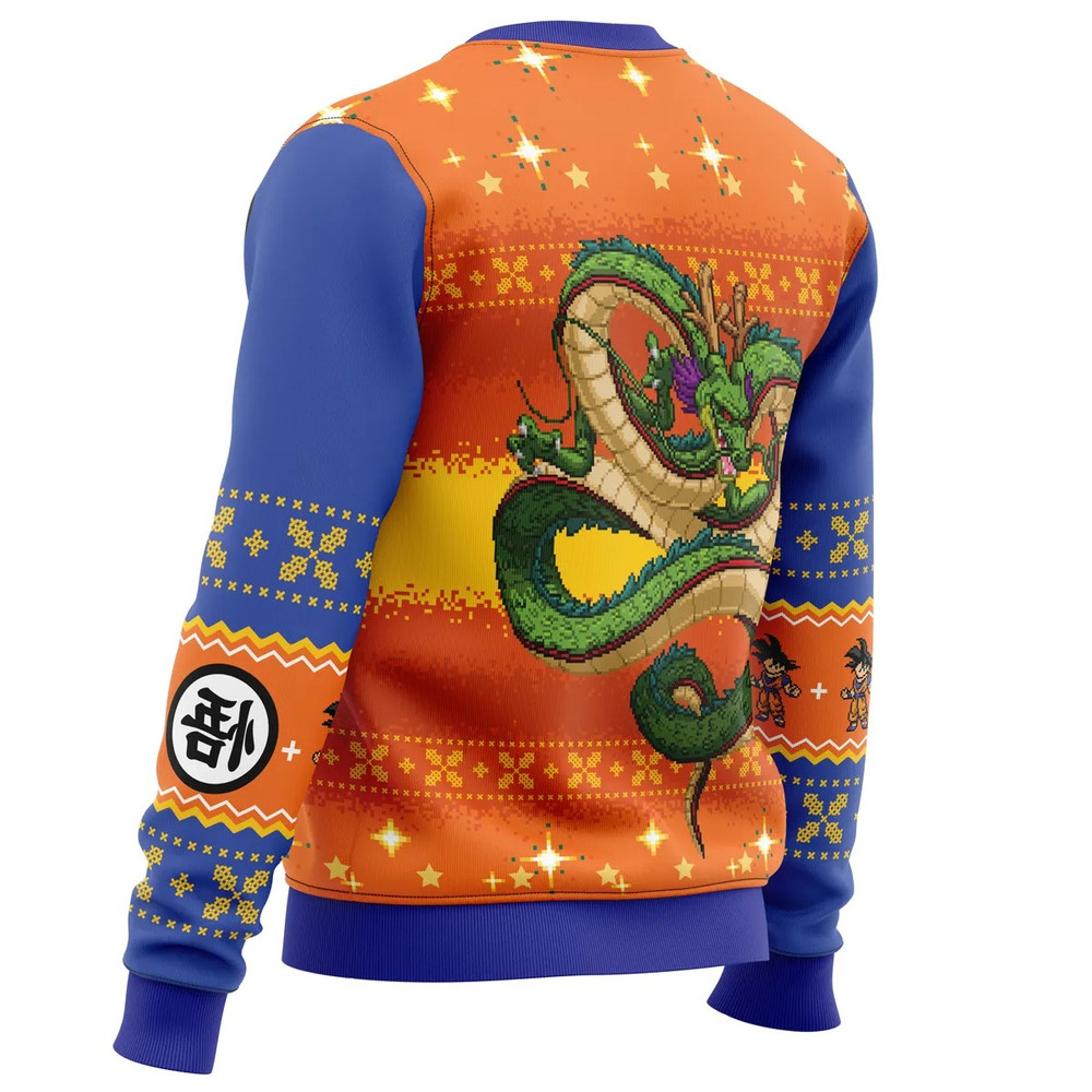 Dragon Ball Z Goku Christmas All Over Print Ugly Hoodie 3D Zip Hoodie 3D Ugly Christmas Sweater 3D Fleece Hoodie