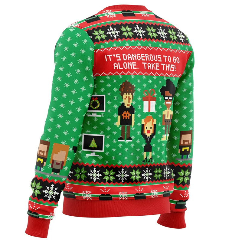 The IT Crowd All Over Print Ugly Hoodie 3D Zip Hoodie 3D Ugly Christmas Sweater 3D Fleece Hoodie
