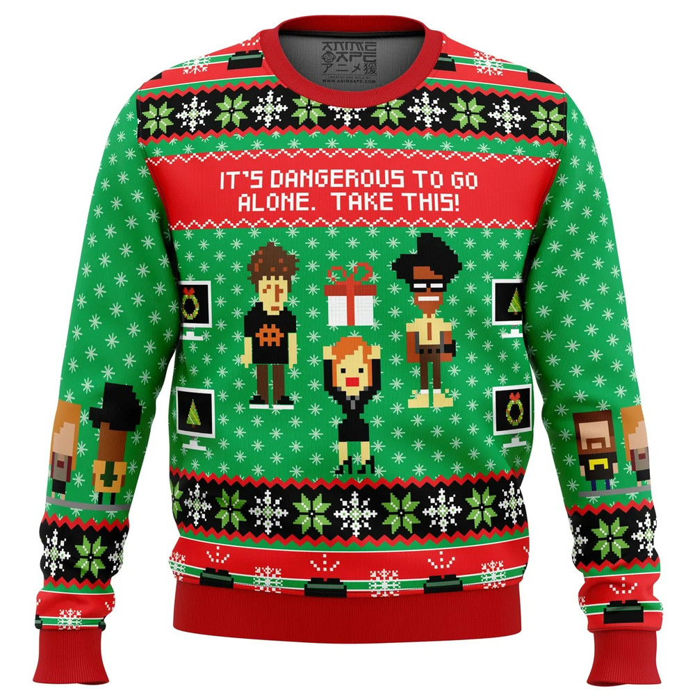 The IT Crowd All Over Print Ugly Hoodie 3D Zip Hoodie 3D Ugly Christmas Sweater 3D Fleece Hoodie