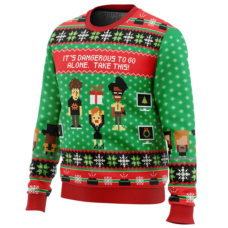 The IT Crowd All Over Print Ugly Hoodie 3D Zip Hoodie 3D Ugly Christmas Sweater 3D Fleece Hoodie