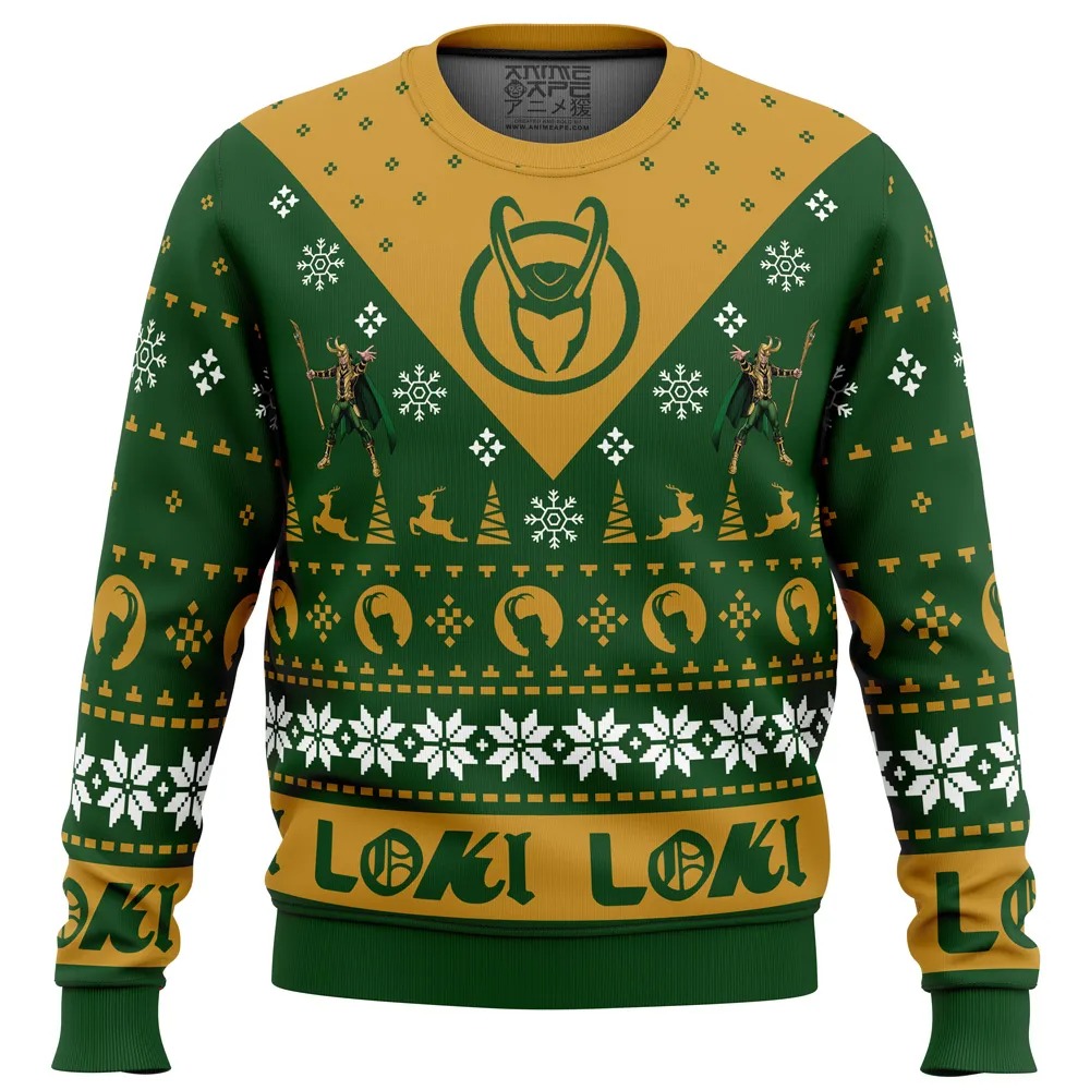 Let Earth Receive Her King Loki Marvel All Over Print Ugly Hoodie Zip Hoodie 3D Ugly Christmas Sweater 3D Fleece Hoodie