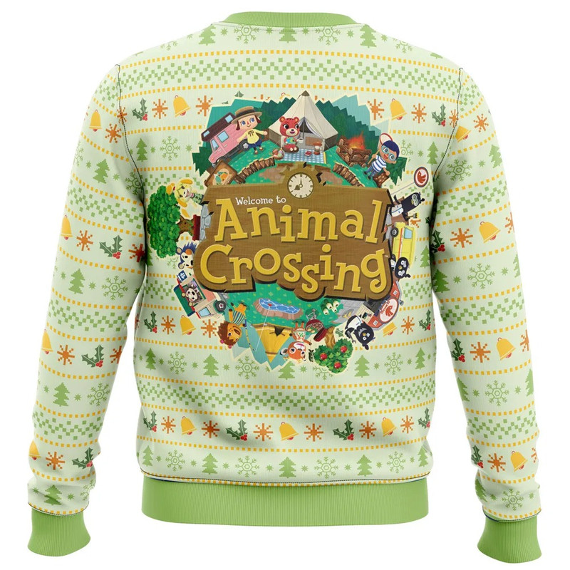 Christmas Animal Festival Animal Crossing Ugly Hoodie 3D Zip Hoodie 3D Ugly Christmas Sweater 3D Fleece Hoodie