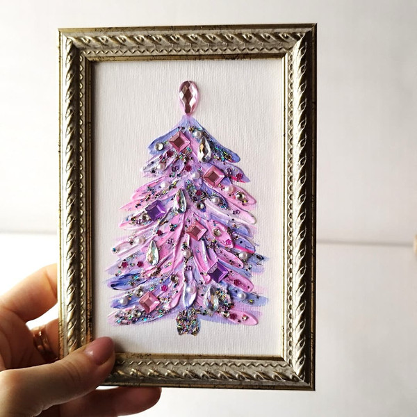 Spruce-acrylic-painting-with-rhinestones-art-impasto-Christmas-gift.jpg