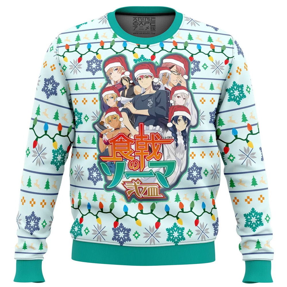 Food Wars Fight to Conquer All Over Print Ugly Hoodie 3D Zip Hoodie 3D Ugly Christmas Sweater 3D Fleece Hoodie