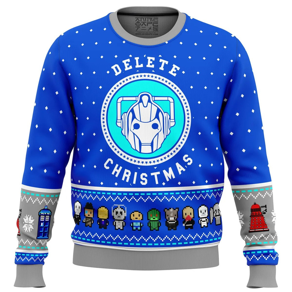 Dr Who Dalek All Over Print Ugly Hoodie 3D Zip Hoodie 3D Ugly Christmas Sweater 3D Fleece Hoodie