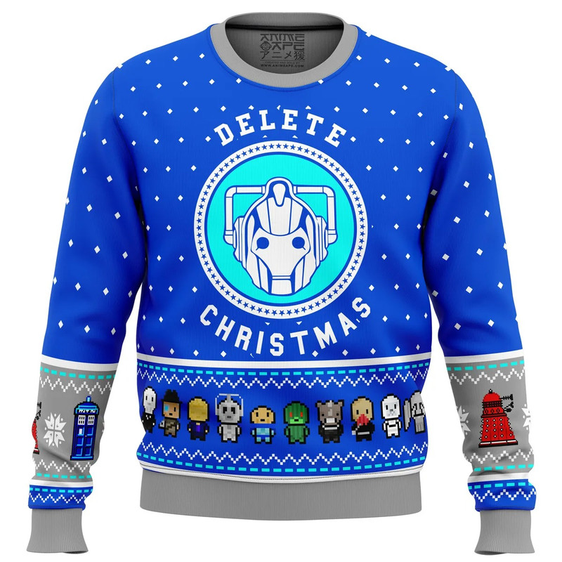 Dr Who Dalek All Over Print Ugly Hoodie 3D Zip Hoodie 3D Ugly Christmas Sweater 3D Fleece Hoodie