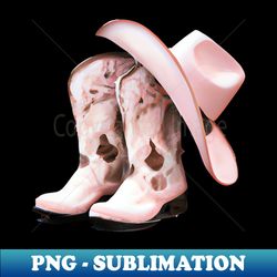 Cowgirl Hat and Boots - Special Edition Sublimation PNG File - Fashionable and Fearless