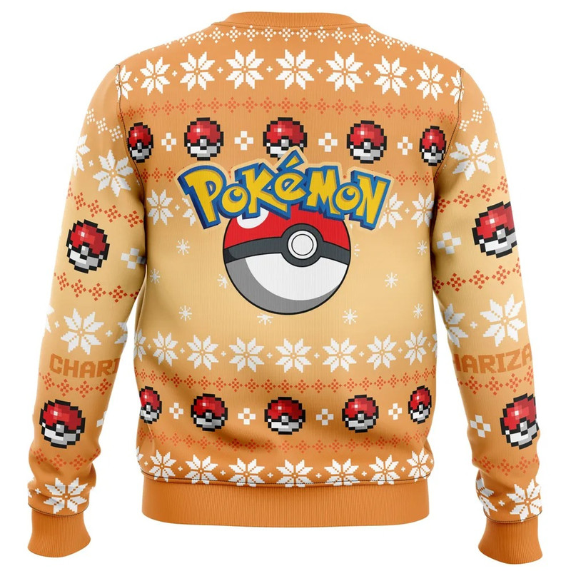 Christmas Charizard Pokemon All Over Print Ugly Hoodie 3D Zip Hoodie 3D Ugly Christmas Sweater 3D Fleece Hoodie