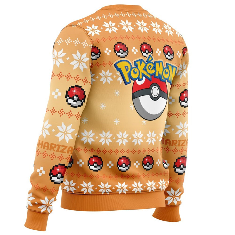 Christmas Charizard Pokemon All Over Print Ugly Hoodie 3D Zip Hoodie 3D Ugly Christmas Sweater 3D Fleece Hoodie