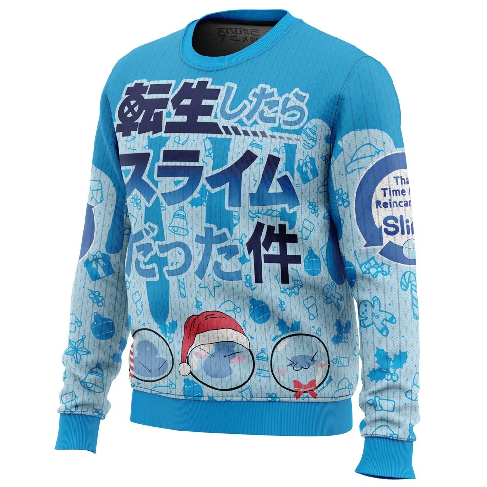 I Got Slimy That time I got reincarnated as a slime Ugly Hoodie 3D Zip Hoodie 3D Ugly Christmas Sweater 3D Fleece Hoodie