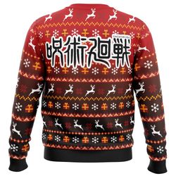 Bottons Symbol Jujutsu Kaisen All Over Print Ugly Hoodie 3D Zip Hoodie 3D Ugly Christmas Sweater 3D Fleece Hoodie