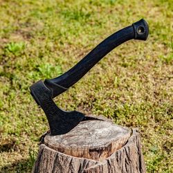 hand forged carbon steel handle viking throwing hatchet tomahawk axe