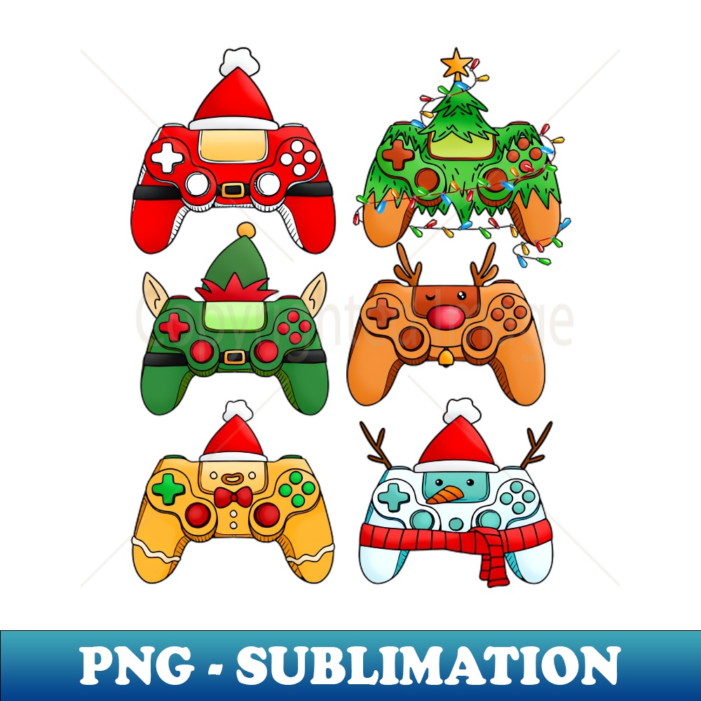 EG-20231111-11686_Funny Christmas Santa Elf Gaming Controllers Snowman 1769.jpg