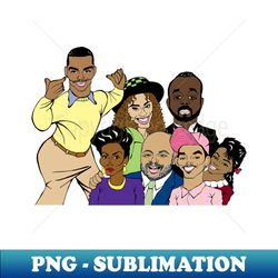 fresh prince of bel air cast - fan art - png sublimation digital download - bring your designs to life