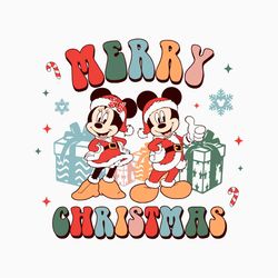 disney merry christmas mickey and minnie santa svg file