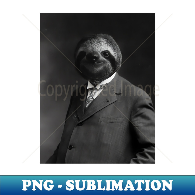 IQ-20231111-12202_Gentleman Sloth 8 - Print  Home Decor  Wall Art  Poster  Gift  Birthday  Sloth Lover Gift  Animal print Canvas Print 7707.jpg