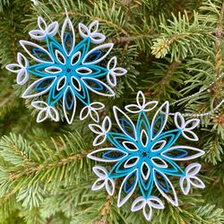 quilled snowflakes/ paper snowflake / quilled ornament /snowflake ornament / custom christmas ornament /paper ornament