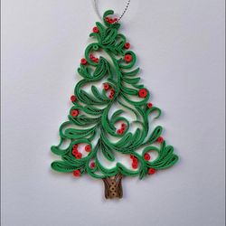 quilled christmas tree / christmas tree / paper ornament / quilling paper / ornament tree / handmade decor / eco friendl