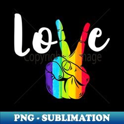 love peace sign rainbow lgbt lesbian gay pride - artistic sublimation digital file - bold & eye-catching