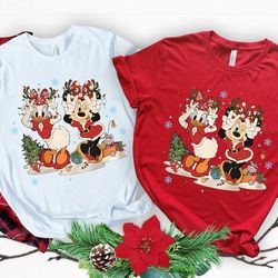 minnie daisy christmas shirt, disneyland christmas t-shirt, daisy duck christmas sweatshirt, disney bestie tee