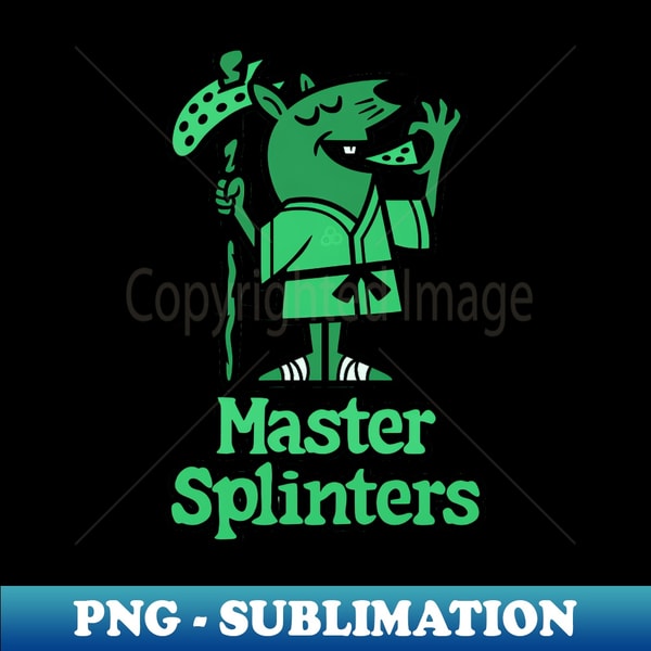 Master Splinter Rings Logo Master Splinters Pizza green - Exclusive PNG Sublimation Dow | Inspire ...