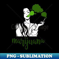 marijuana - stoner girl smoking weed joint - unique sublimation png download - transform your sublimation creations