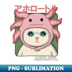 axolotl neko - decorative sublimation png file - enhance your apparel with stunning detail