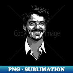 pedro pascal greyscale - retro png sublimation digital download - revolutionize your designs